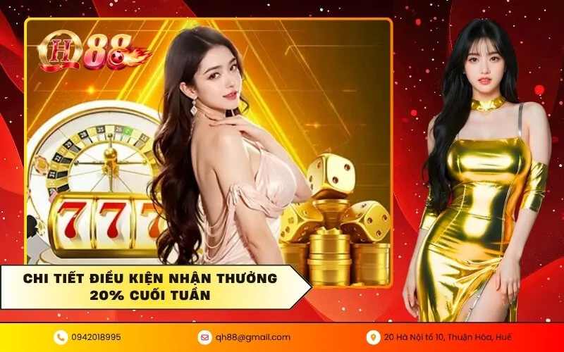 Chi tiết điều kiện nhận thưởng 20% cuối tuần